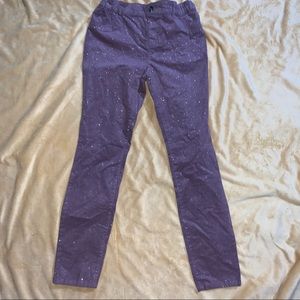 Purple Glitter Kids Jeans